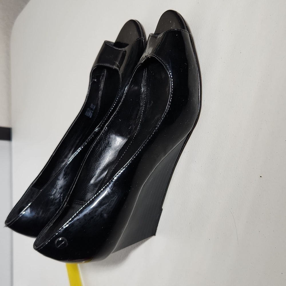 Calvin Klein Shoes Womens Size 9 Black Wedge Heels Shelly Patten